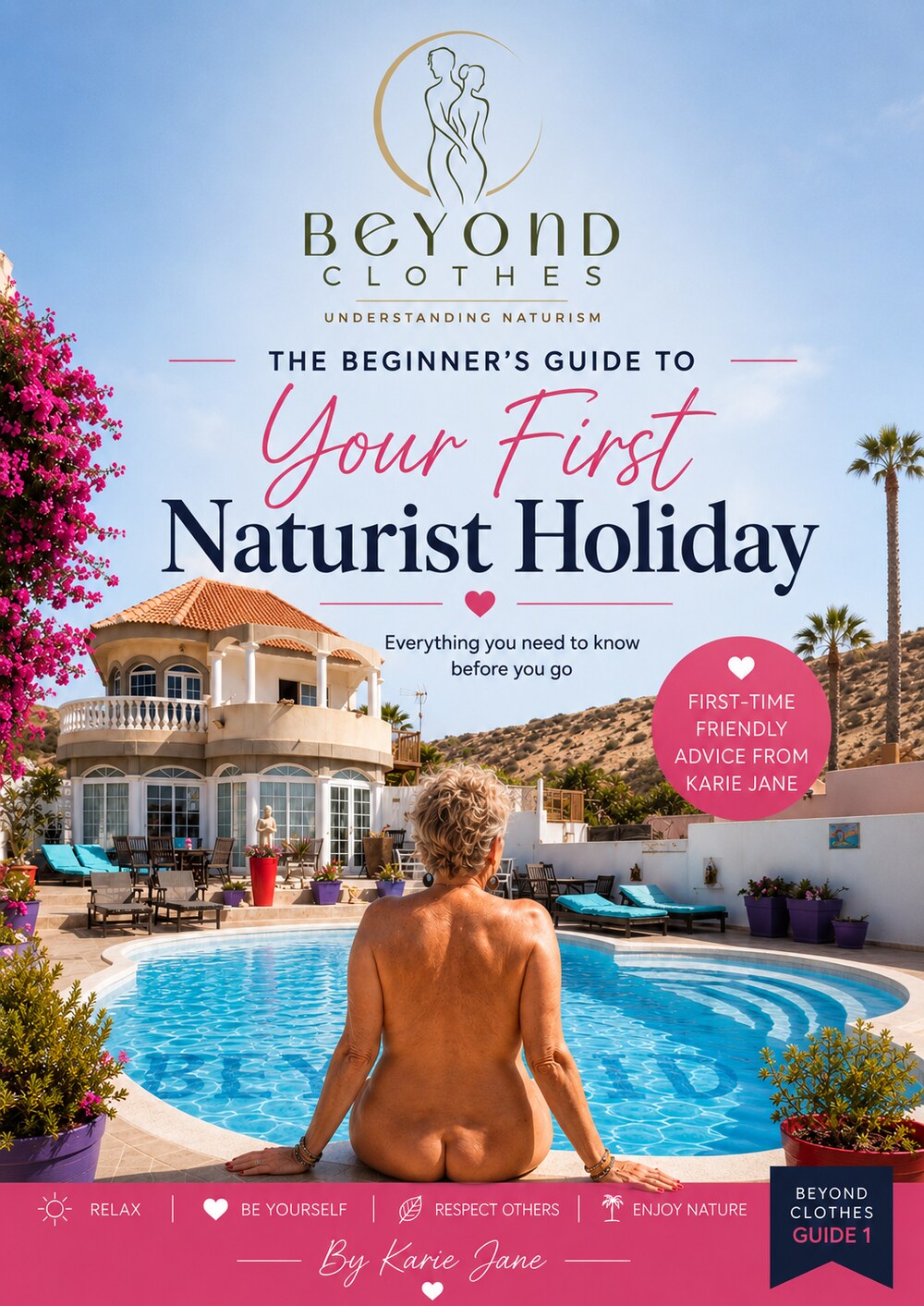 Cover of Your First Naturist Holiday, the free Beyond Clothes beginner’s guide